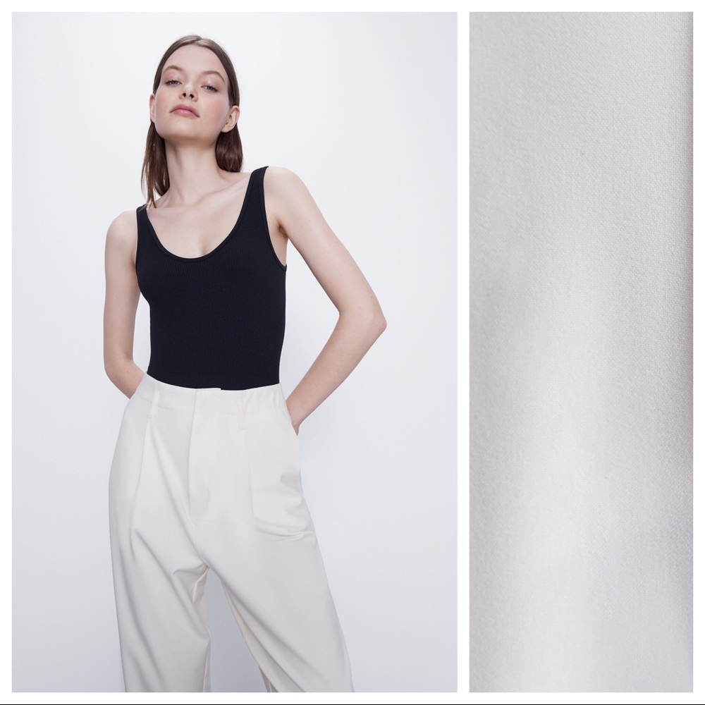 NWT. Zara Cream Slouchy Trousers. Size M, XL. - Picture 6 of 10